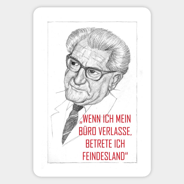 Fritz Bauer quote II Sticker by LeahHa